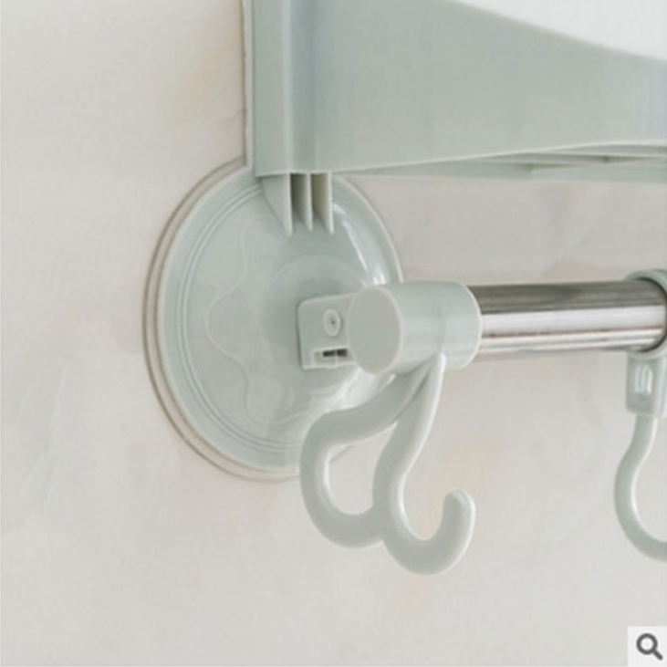 Nordic-style suction cup storage rack, kitchen and bathroom, kitchen storage rack, non-drilling and traceless storage rack, organizing rack details Picture