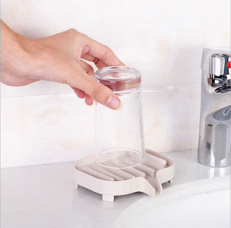 新款欧式小麦秸秆可沥水香皂盒 浴室皂盒 卫生间肥皂盒产品图