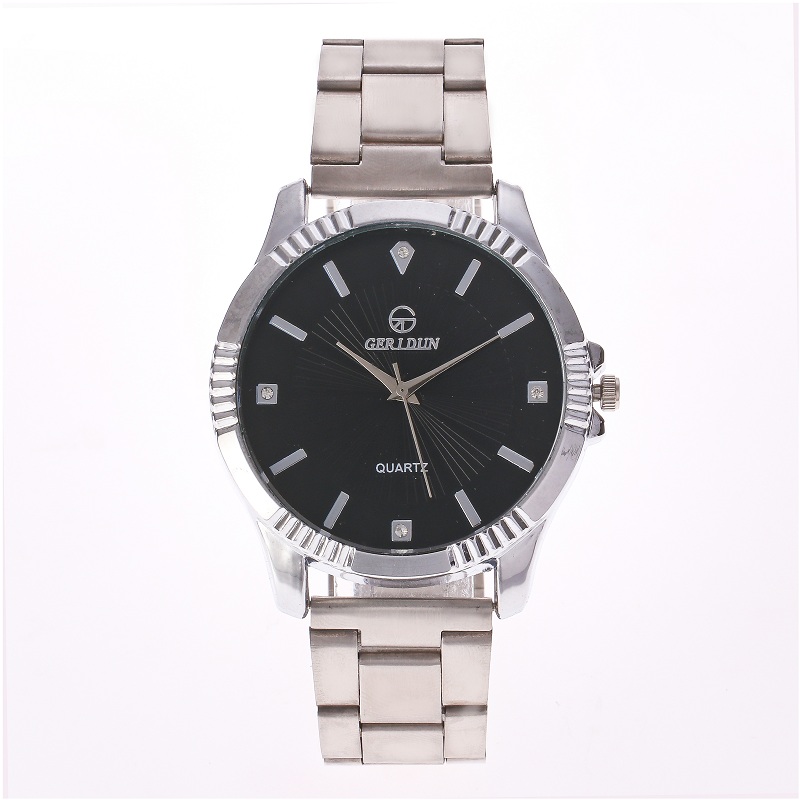 厂家热销爆款日内瓦高档三眼钢带手表 男士石英表