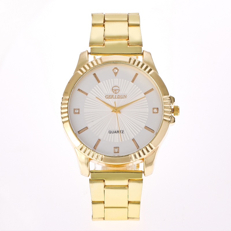 厂家热销爆款日内瓦高档三眼钢带手表 男士石英表细节图