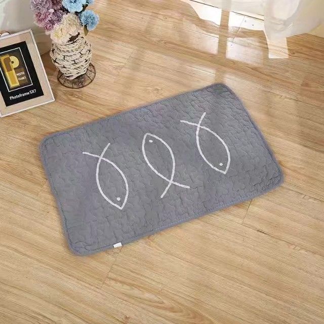Quilted Cotton Appliquet Floor Mat Size 40*60