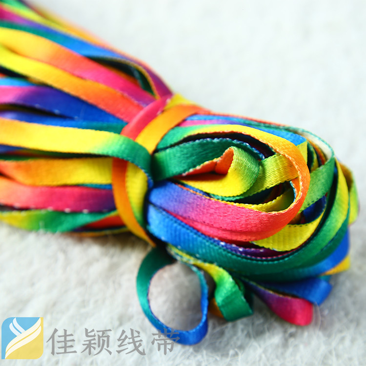 Color Shoelaces 0.8Cm Polyester Colorful Shoelaces Rope 11M Rainbow Shoelaces Rope Manufacturers Wholesale Application Scenario