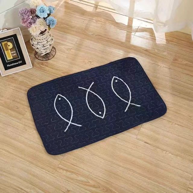 Quilted Cotton Appliquet Floor Mat Size 40*60 details Picture