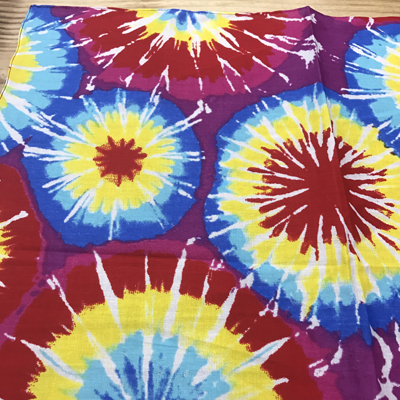 Cotton color tie-dye turban outdoor bandana handkerchief sports sweat absorption turban square 55CM