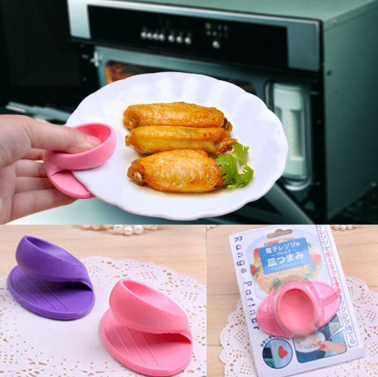 Microwave oven heat insulation clamps, silicone heat insulation gloves, simple silicone mini heat insulation clamps, bowl and plate clamps