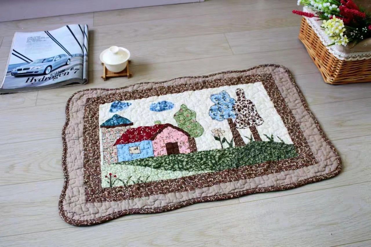 Cotton Quilted Garden Home Floor Mat Bathroom Door Mat Size 40*60 details Picture