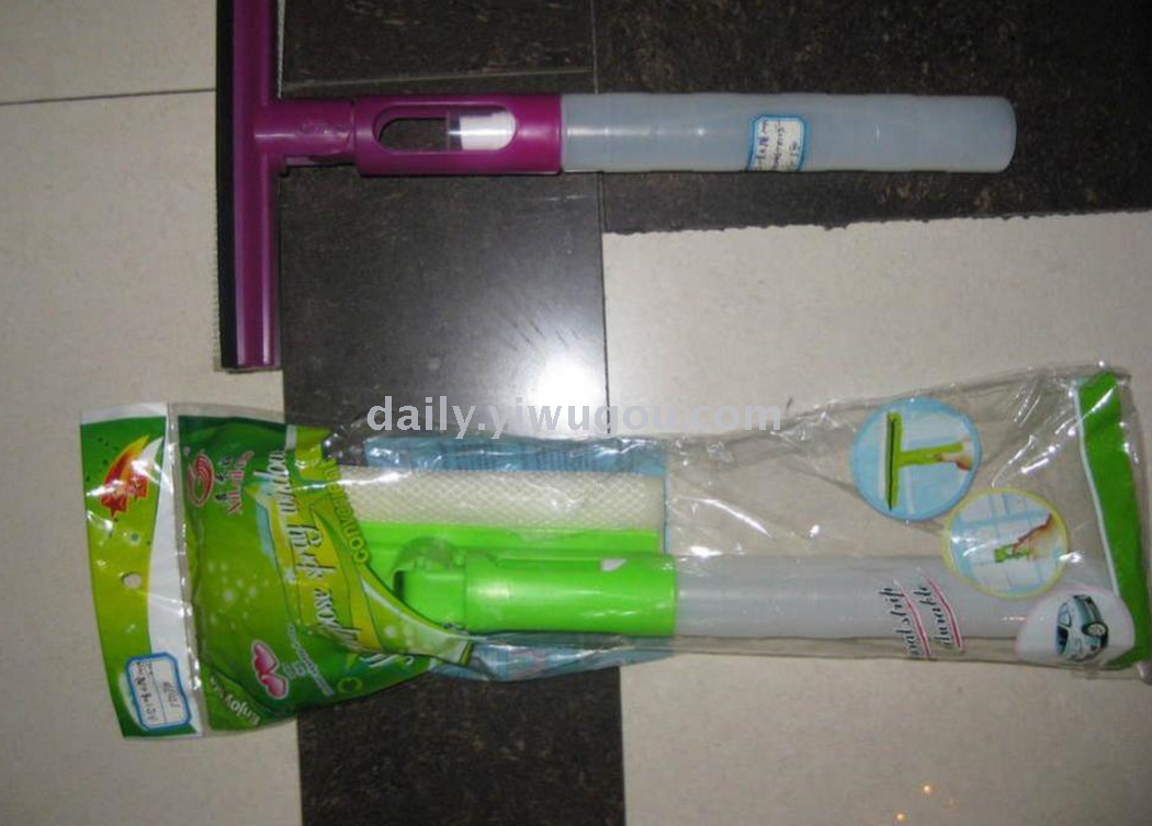 方便实用、喷水、清洁、玻璃刮三合一清洁擦仅供外贸销售仅供外贸销售