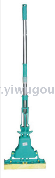 Telescopic stainless steel folding rubber cotton mop