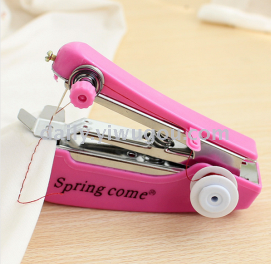 Mini manual sewing machine, a pocket-sized, multi-functional, non-electric, handheld, small, practical and portable sewing machine