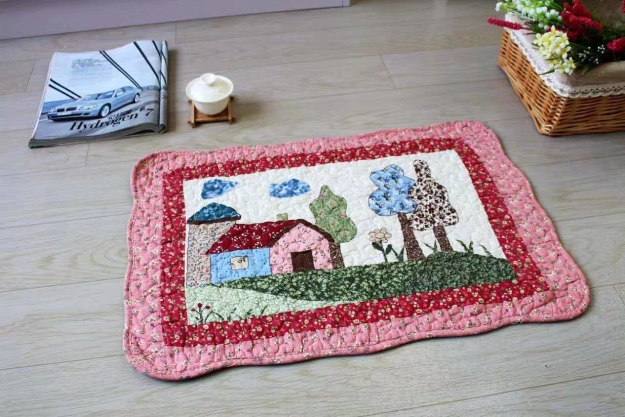 Cotton Quilted Garden Home Floor Mat Bathroom Door Mat Size 40*60