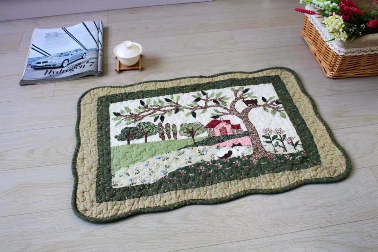 Cotton Quilted Garden Home Floor Mat Bathroom Door Mat Size 40*60 Application Scenario