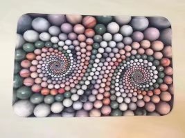 3D high-definition pattern flannel floor mat, color-printed floor mat, flannel printed mat, door mat, 40*60cm Specification drawing