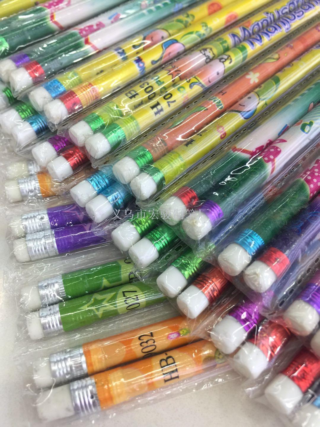 Yiwu Good Goods 24 pieces of opp bags with film cover, cartoon pencils, kindergarten students, best-selling items at street stalls, in stock