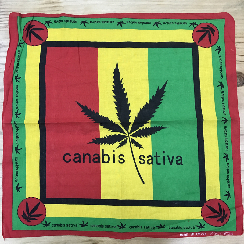 Pure cotton color maple leaf outdoor bandana handkerchief sports sweat absorption headscarf square 55CM thumbnail