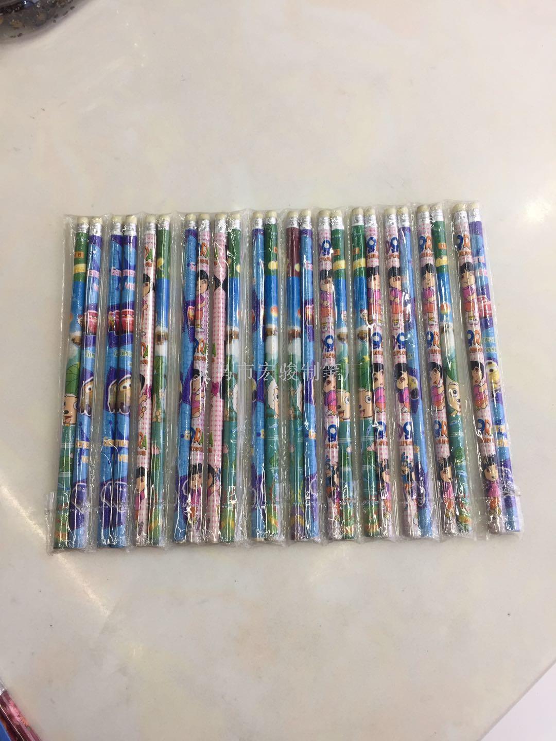 Yiwu Good Goods 24 pieces of opp bags with film cover, cartoon pencils, kindergarten students, best-selling items at street stalls, in stock details Picture