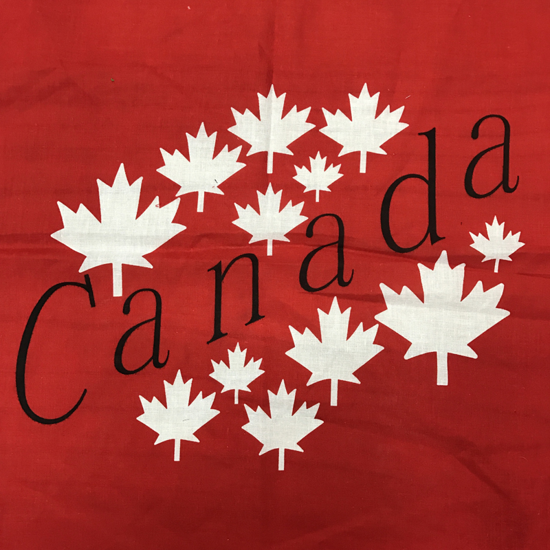 Cotton Canadian flag outdoor bandana handkerchief sports sweat absorption headscarf square 55CM