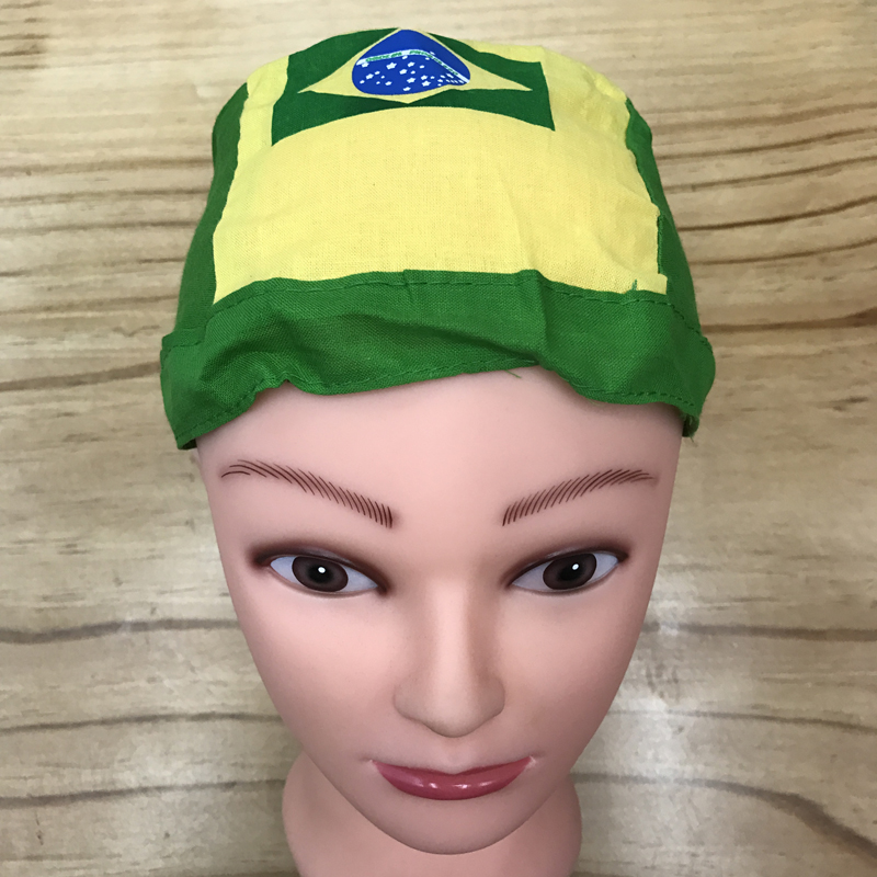 Brazilian flag cotton printed pirate hat Children's hat can be customized outdoors