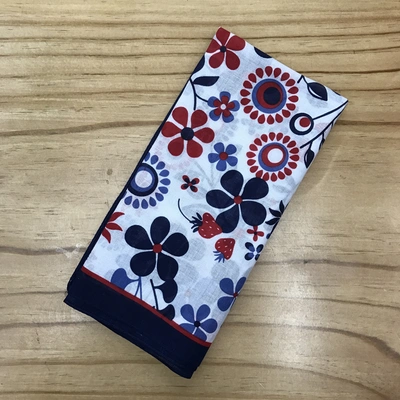 Cotton colored flowers outdoor bandana handkerchief sports sweat absorption scarf square 55CM thumbnail