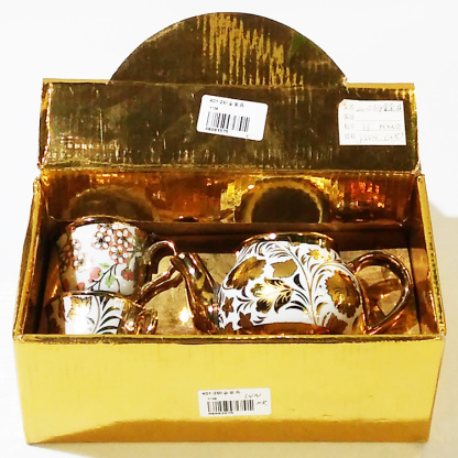 9.9 Yuan 10 Yuan Shop Source Ceramic Cup Series Gift Set 401-2 Platinum Set details Picture