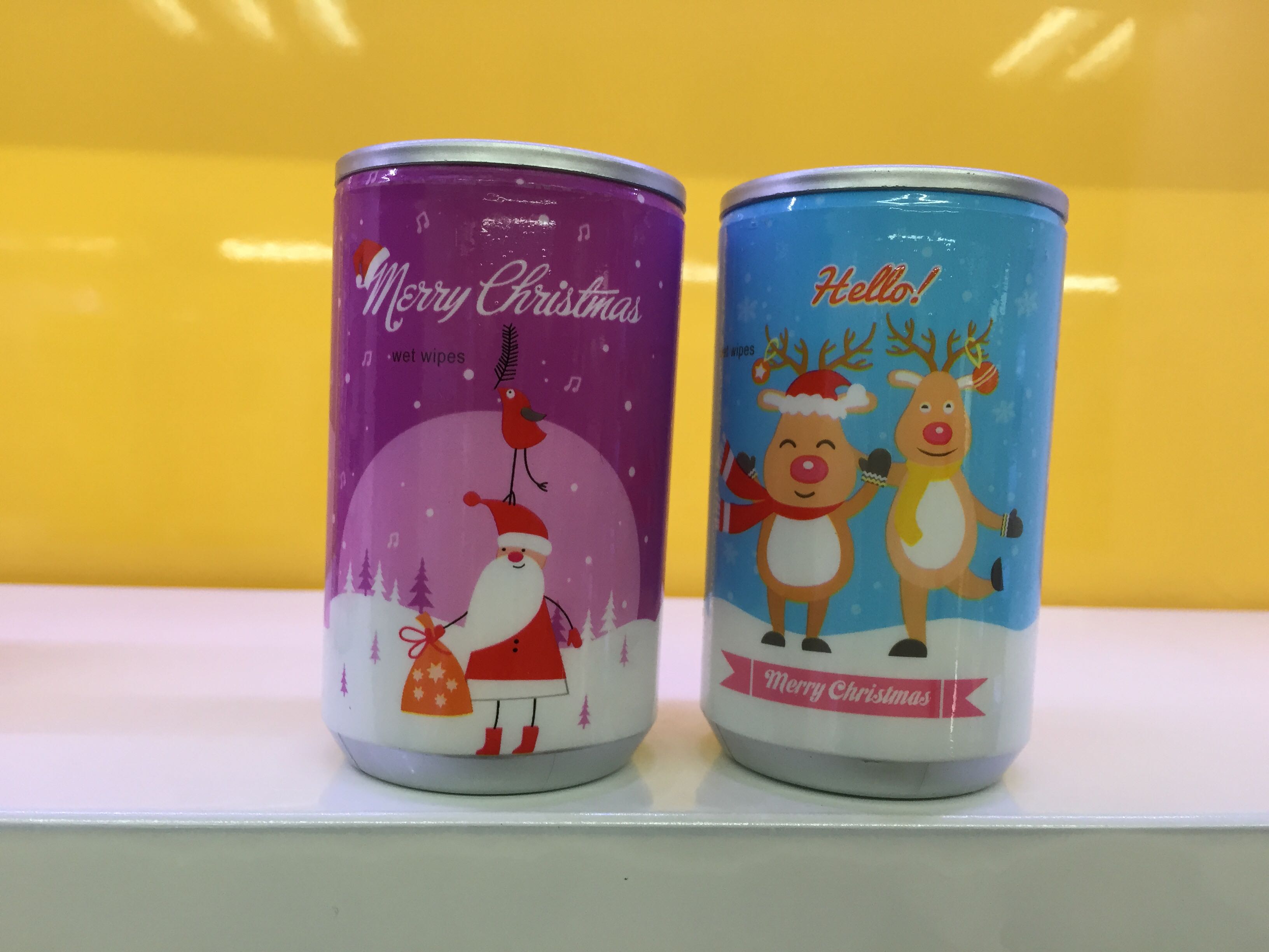 Christmas Cola cans, New and Unique Thai Wet wipes, 30 packs, 17-3006 Specification image