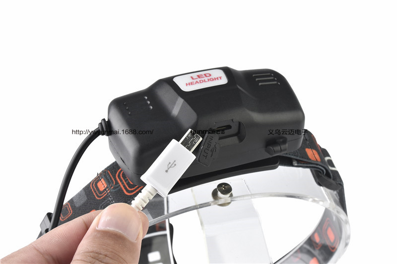 T6+COB头灯 变焦充电头灯 COB工作灯 3LED头灯细节图