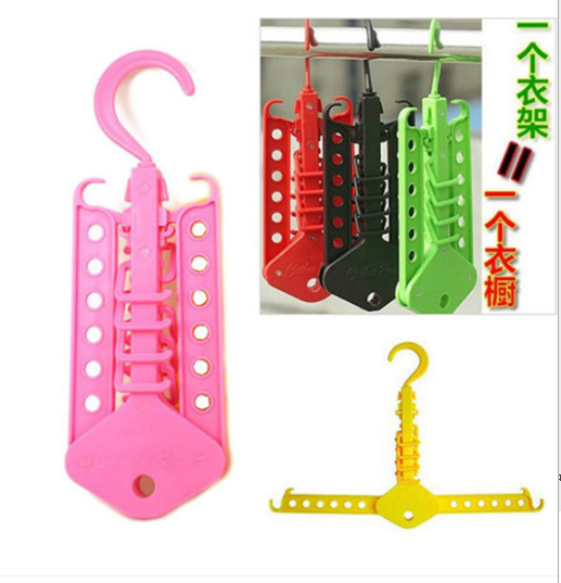 厂家直销D19塑料衣服收纳架 多功能神奇魔术衣架晒衣架