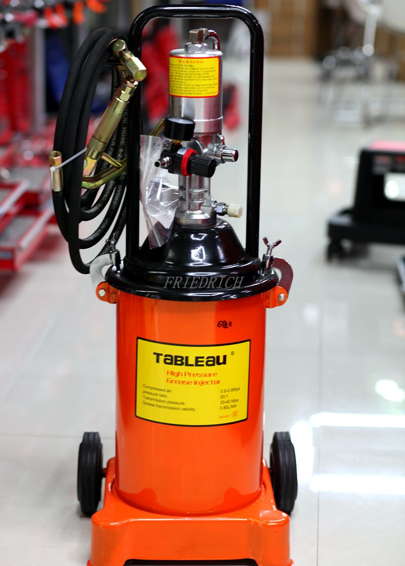 Pneumatic high-pressure grease machine, grease gun, oil injector, high-pressure yellow oil pump, lubrication pump details Picture