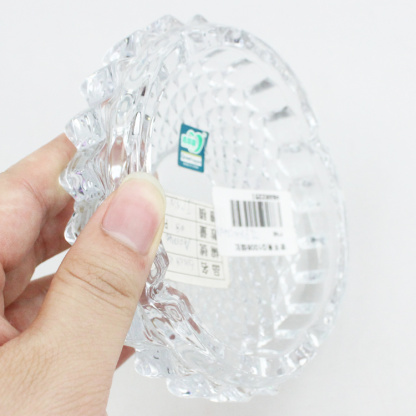 9.9元十元店货源 玻璃工艺商务礼品 青苹果G1008烟缸产品图