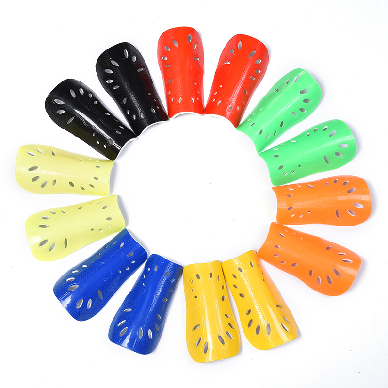 足球护腿板多色插板式eva粘贴彩色足球训练护胫护腿