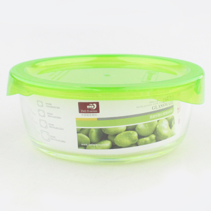 简易钢化玻璃碗 礼品保鲜盒 艾格莱雅EK3003中圆保鲜盒