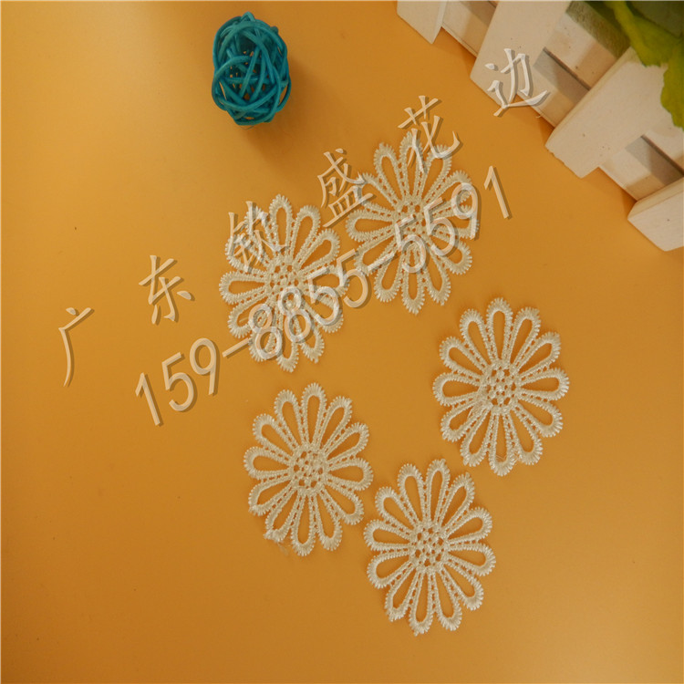 Direct manufacturers can customize DIY clothing accessories accessories computer embroidery water - soluble flowers thumbnail
