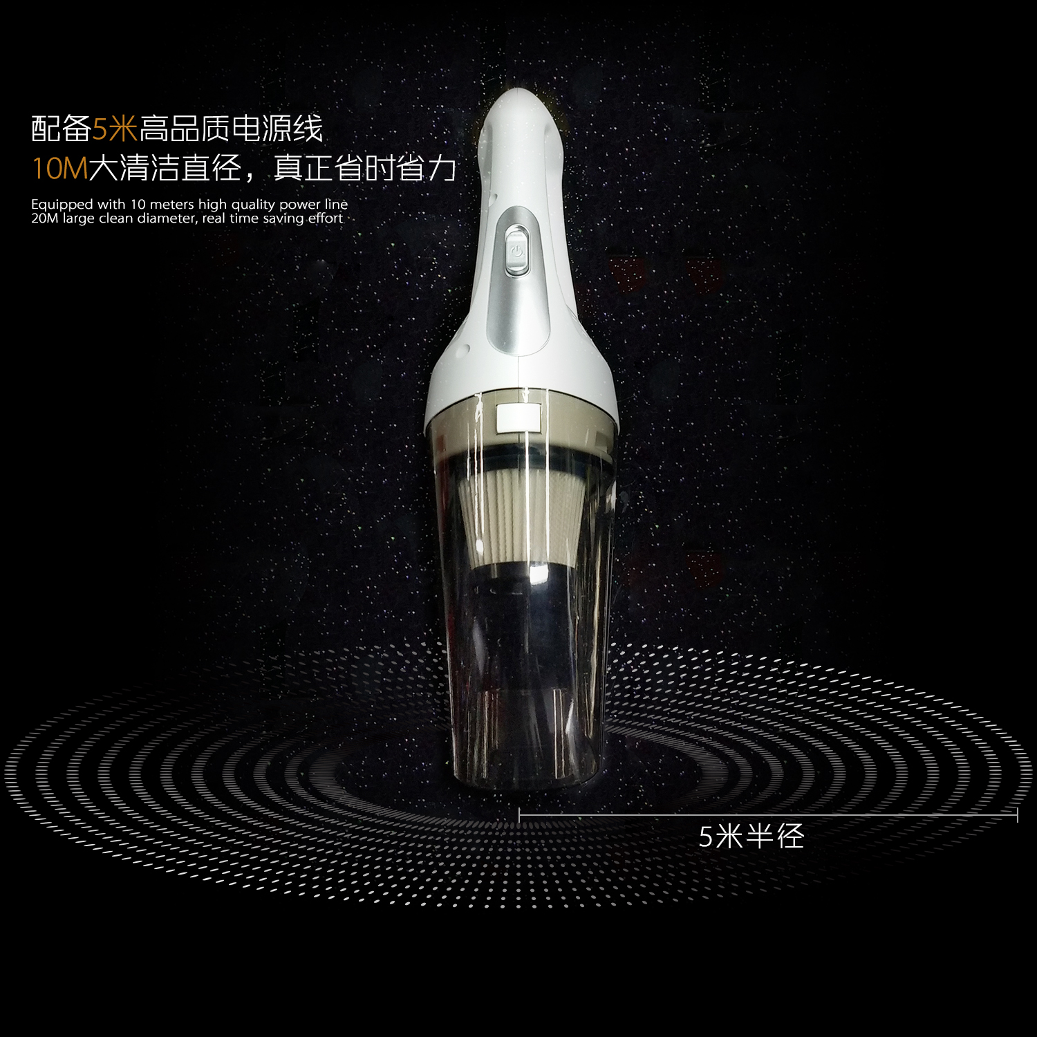 车载吸尘器 12V汽车用车辆吸尘器大功率小型手持式洗车吸尘器产品图