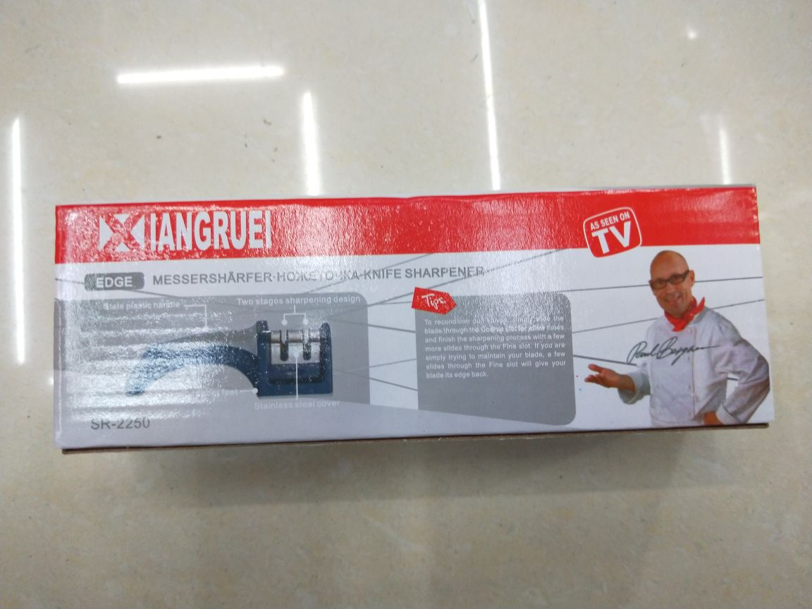 方头手柄磨刀器双头陶瓷金刚石磨刀knife sharpen产品图