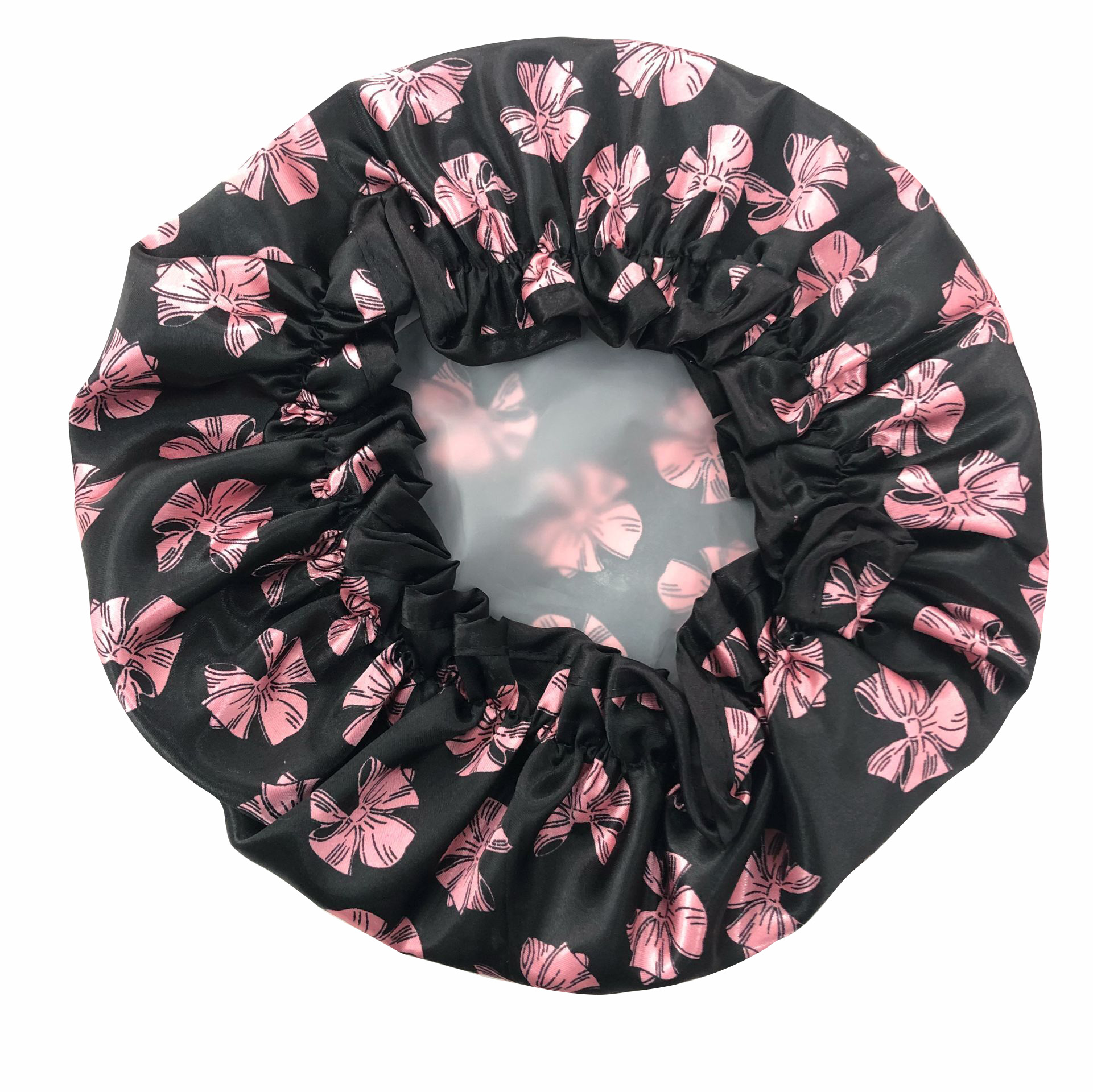 Factory direct sales of double-layer printed waterproof shower caps, washbasin and makeup caps, oil-proof and oil-proof shower caps details Picture