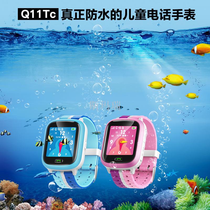 Q11C Children's smart phone positioning watch, mobile phone, fully waterproof touch screen, color screen electronic gift details Picture