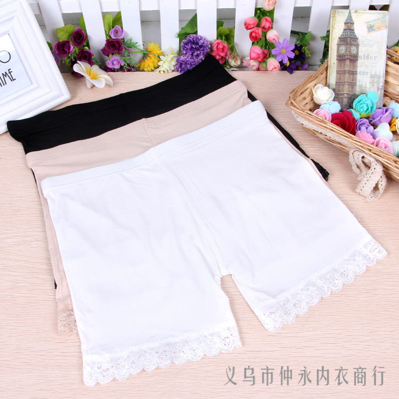 Hot Selling Bamboo Fiber Fashion Cotton Safety Pants Ladies Underwear Pants Corner Lace Manufacturers Fen Direct Sales