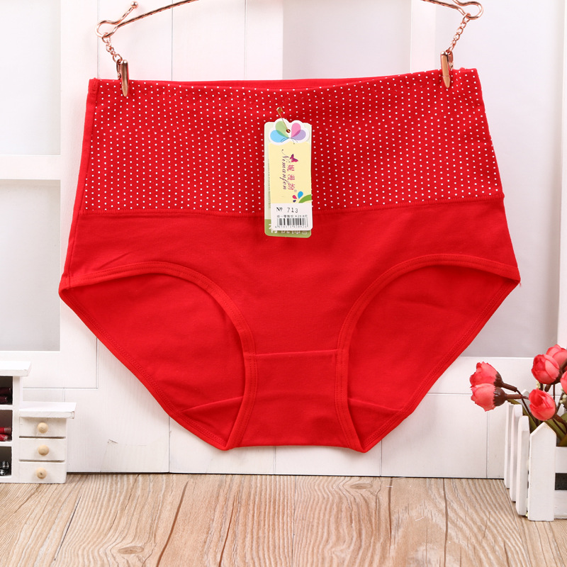 Hot Underwear Simple Comfortable High Waist Cotton Underwear Europe And The United States Women's Underwear Women Briefs Fen