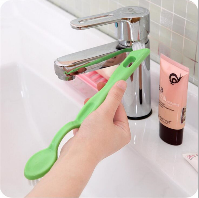 厂家批发软毛鞋刷 双头便携式鞋刷鞋擦 两头可用鞋内清洁刷子产品图