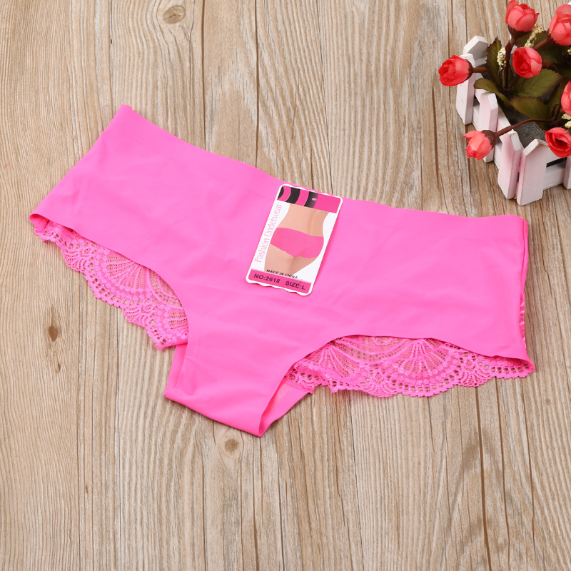 Six Color Ladies Foreign Trade Original Single European And American Explosive Nylon Hollow Female Triangle Underwear Fen Specification drawing