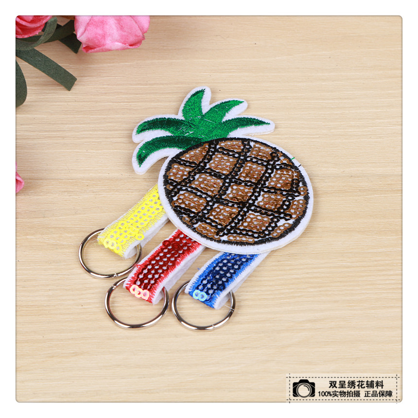 菠萝布贴挂饰 DIY衣服挂饰 批量销售