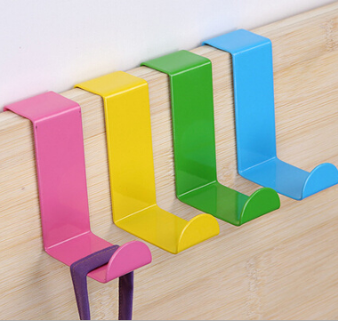 Wholesale multi-purpose double-piece candy-colored stainless steel door rear hooks and coat hooks (2-piece set) Specification image
