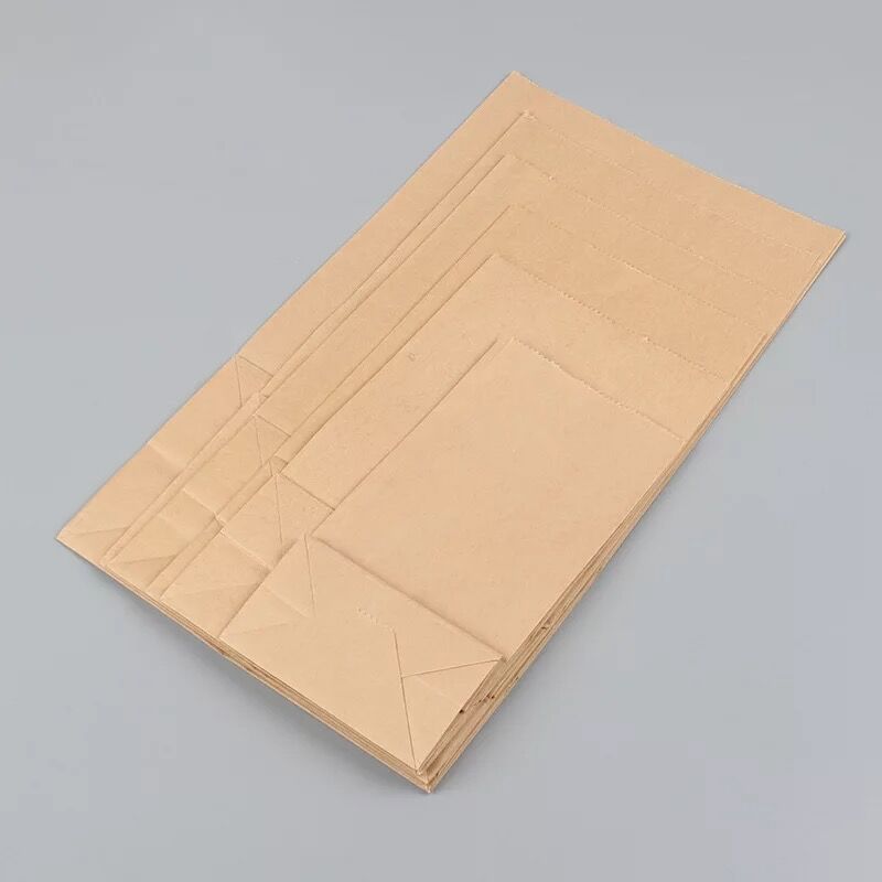 现货牛皮纸早餐袋面包袋烘培面包方底袋食品纸袋防油打包纸袋细节图