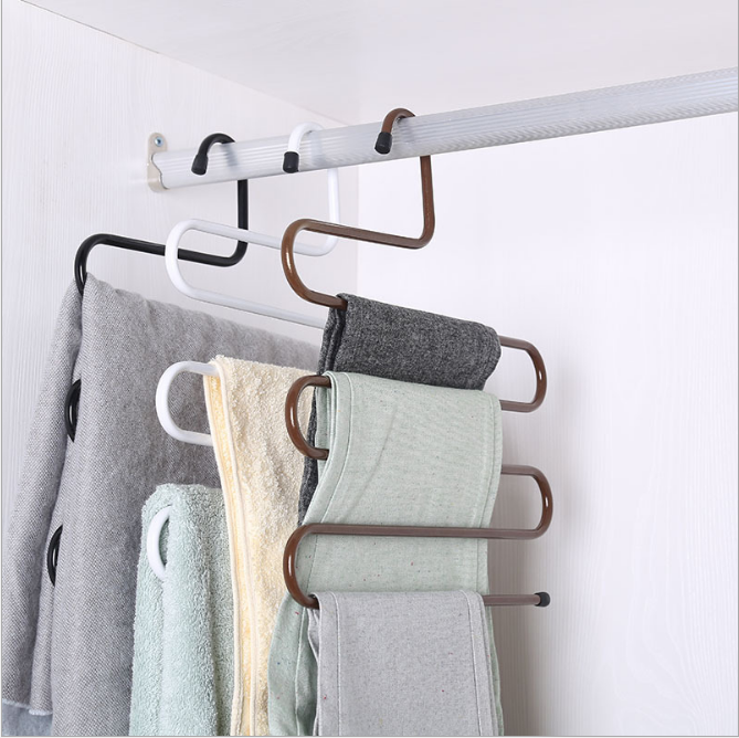 衣柜多功能S型魔术铁艺裤架 多层防滑男女款裤架270G