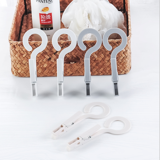 塑料防风衣夹 家用衣服晾衣夹 带挂钩袜子夹晒内衣夹子晒衣夹细节图