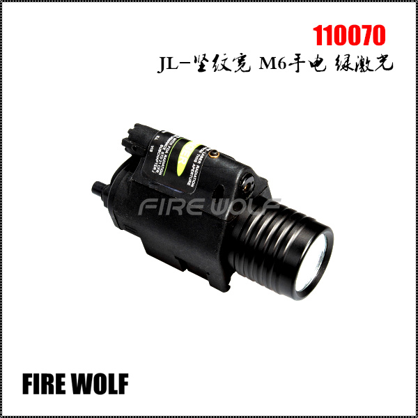 110070-1 firewolf JL- Vertical Stripe Wide M6 Flashlight Green Laser