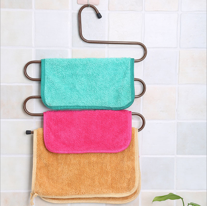 衣柜多功能S型魔术铁艺裤架 多层防滑男女款裤架270G细节图