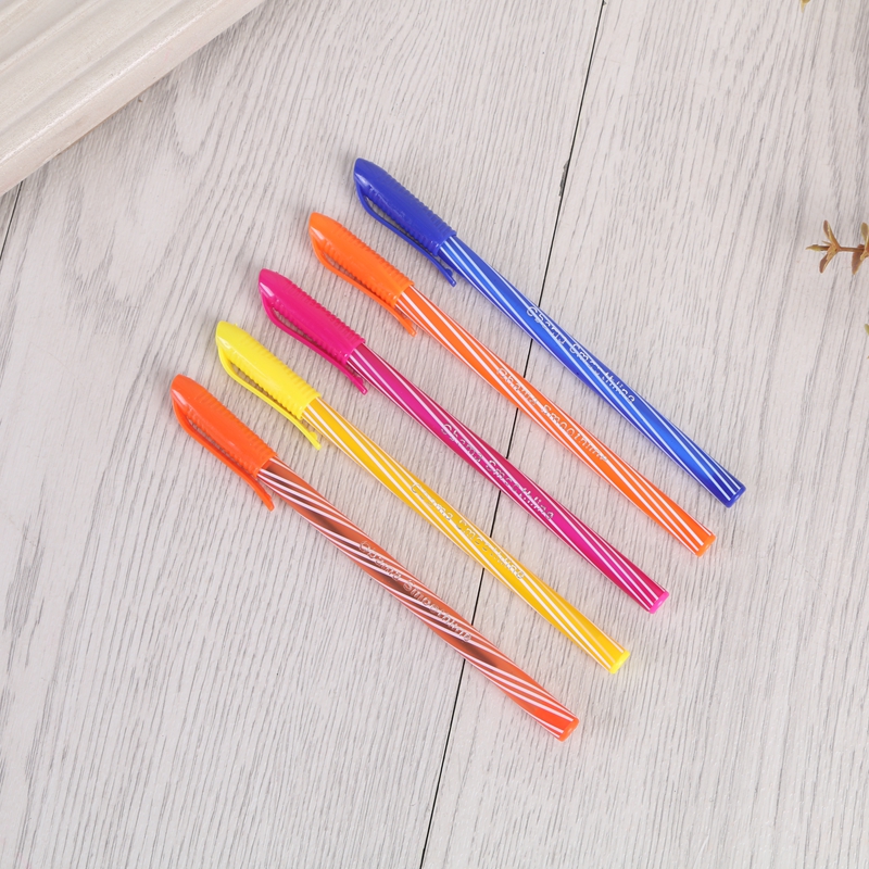 Cute Creative South Korea Blue Oil Pen Extremely Thin Ballpoint Pen For Students With Student Office General Blue Ballpoint Pen Material Environmental Protection, Safety And No Odor 2 details Picture