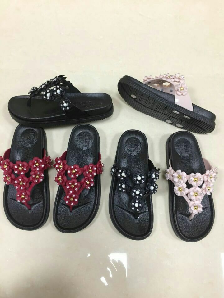 New slippers women's high heels flower slippers foreign trade slippers