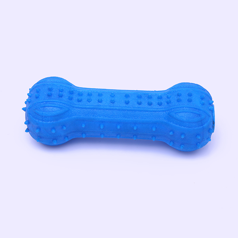 厂家直销宠物用品 宠物橡胶骨头柱发声玩具