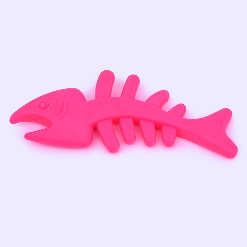 厂家直销宠物用品 宠物橡胶鱼骨玩具